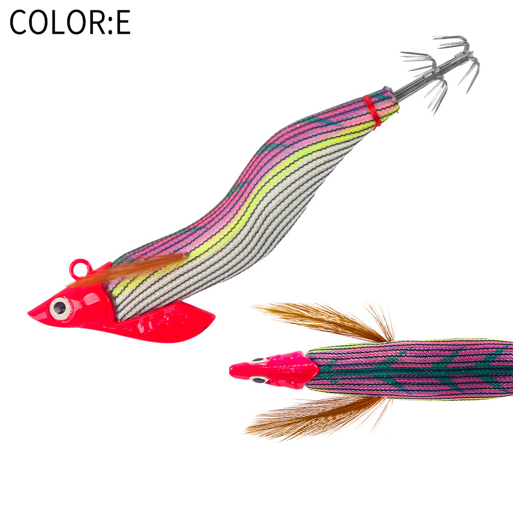 New Squid Hook #3.0/30g Rapid inkiSng Artificial Luminous Squid Jigging Bait Wood Shrimp Hooks for Saltwater Tackle Fishing Lure