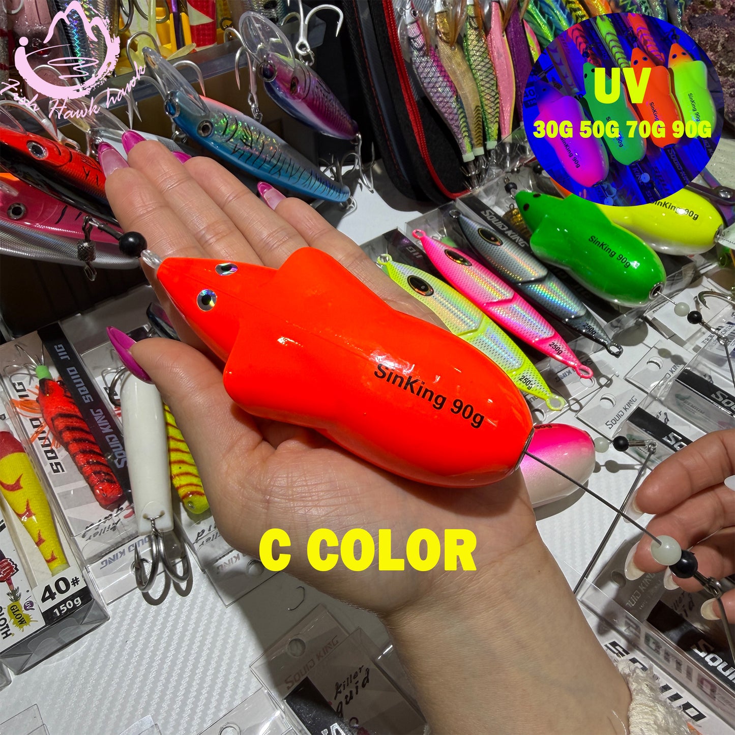 New 30g 50g 70g 90g Premium Big Game Trolling Lure Saltwater Metal Head/Skirted Offshore Kit for Tuna Marlin Mahi Wahoo jigs