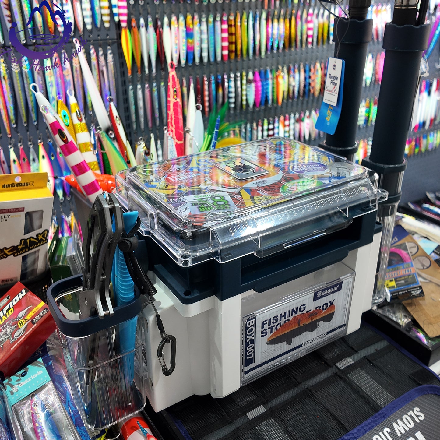 New arge Capacity Fishing Tackle Box, Waterproof Hard Shell Lure Organizer, Storage Case for Baits Hooks Tools for Anglers jig bag