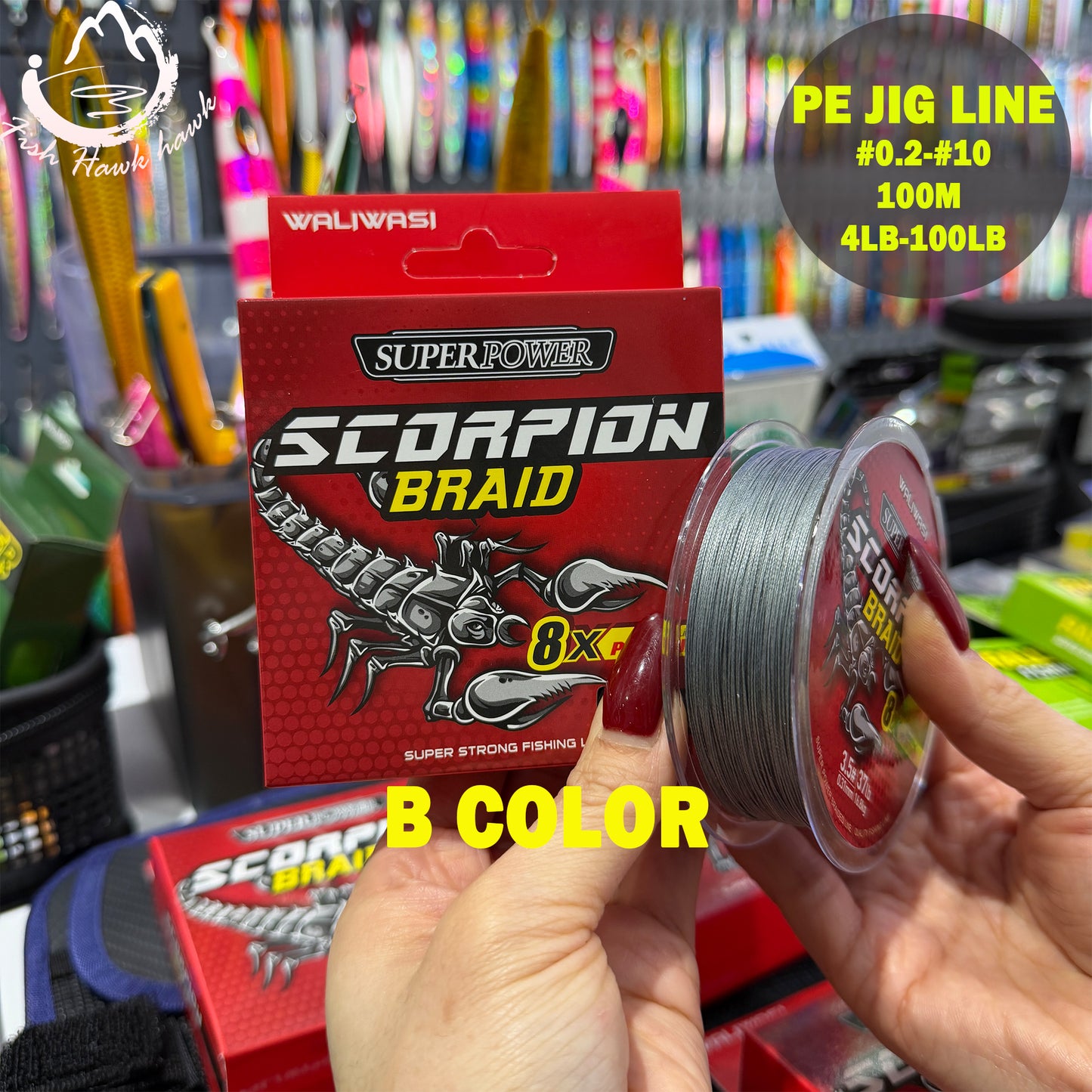 PE Fishing Line for Jigging Lure – Braided Line for Slow Pitch Jigging  #0.2-#10 100m  4lb-100lb Saltwater Offshore Fishing jigs lure