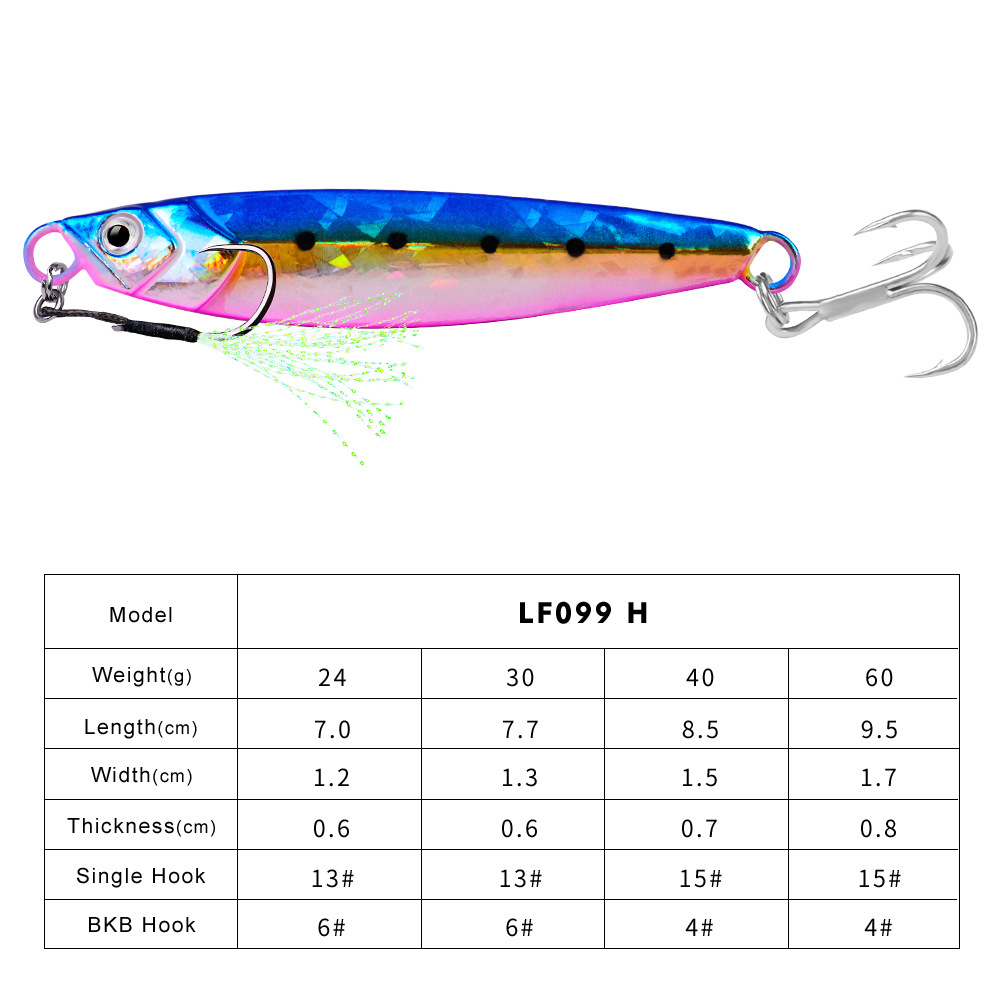 #75 Slow Pitch Jigs 24g 30g 40g 60g