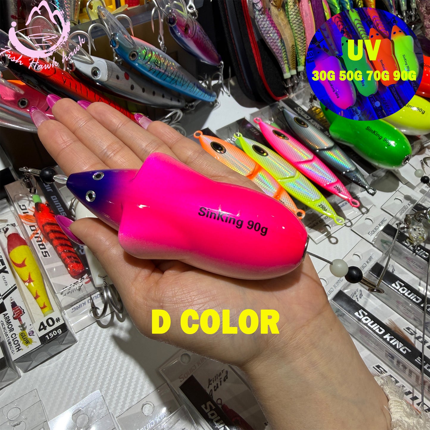 New 30g 50g 70g 90g Premium Big Game Trolling Lure Saltwater Metal Head/Skirted Offshore Kit for Tuna Marlin Mahi Wahoo jigs