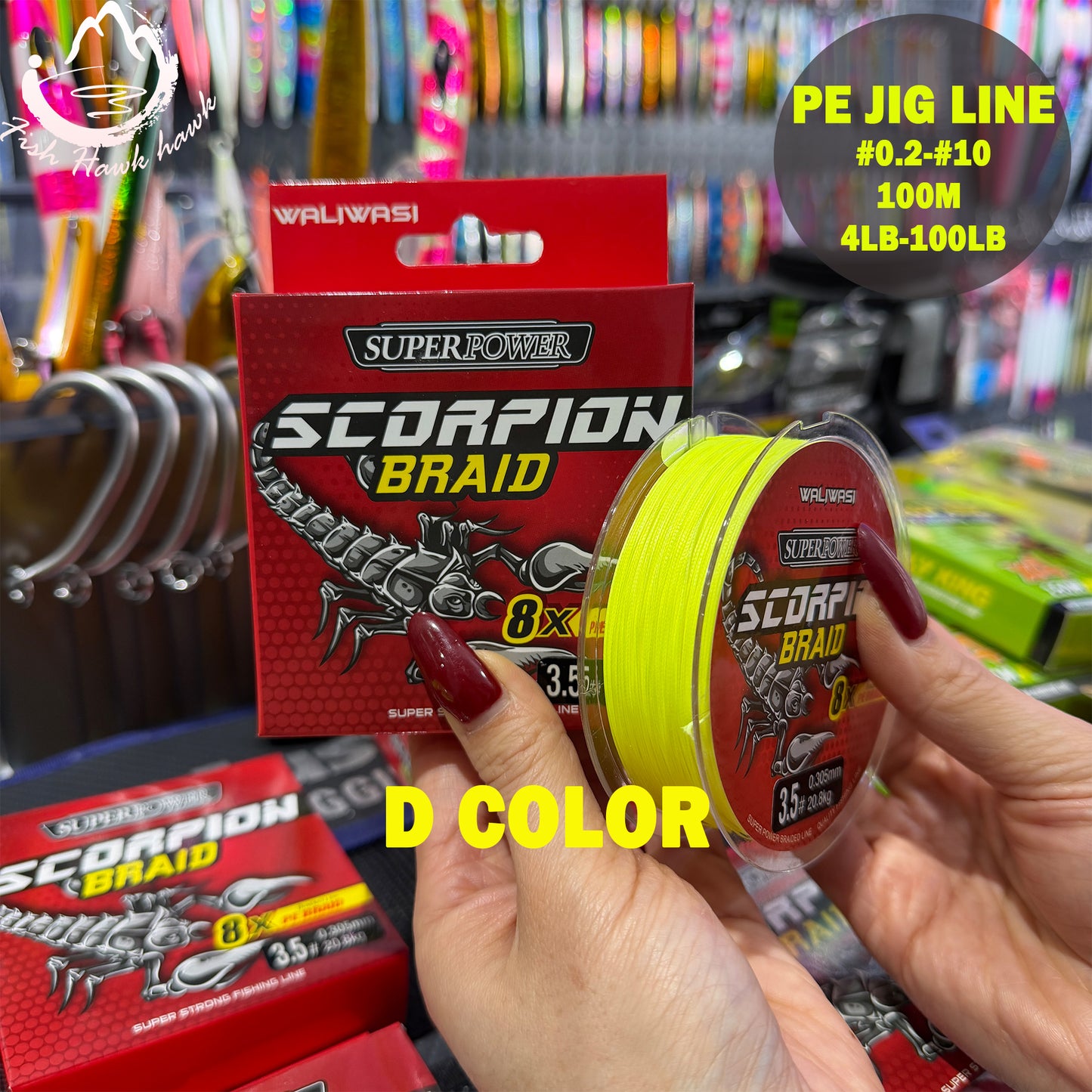 PE Fishing Line for Jigging Lure – Braided Line for Slow Pitch Jigging  #0.2-#10 100m  4lb-100lb Saltwater Offshore Fishing jigs lure