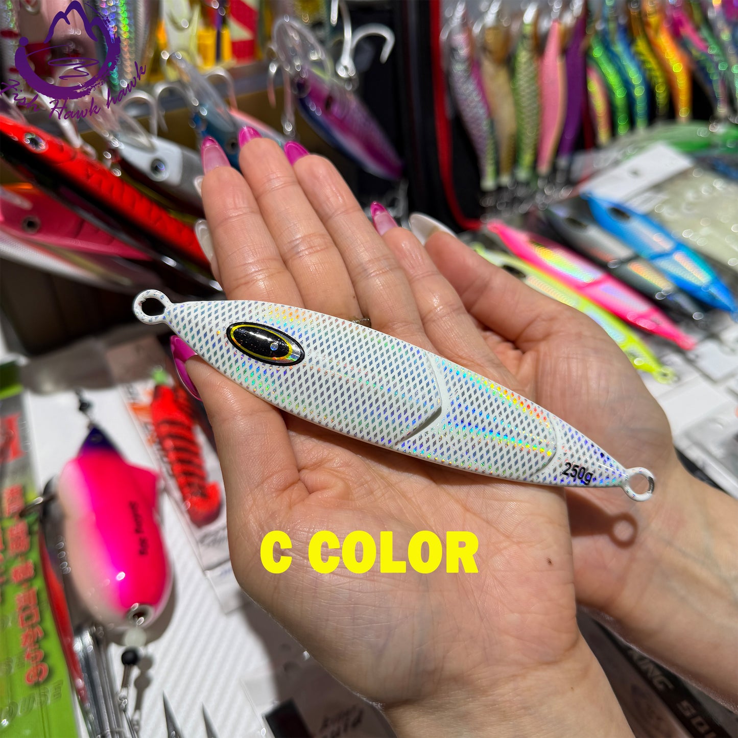New Premium Metal Slow Pitch Jigs Fishing Lure Flat Fall Flutter Action 80g 100g 120g 150g 200g 250g Saltwater Deep Sea Assist Hook for Tuna & Kingfish