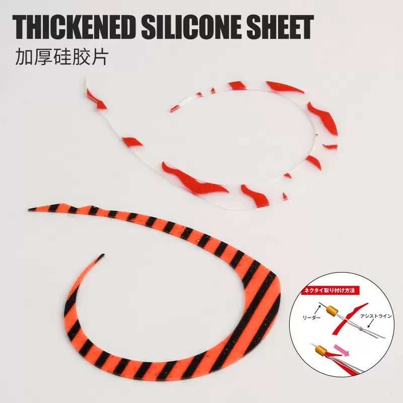 Assist Fishing Hooks 
Silicone Skirt DIY Tying for Enetsu / Kabura / Tera-Ba Hooks, Fishing Attractor Silicone Bait Streamer