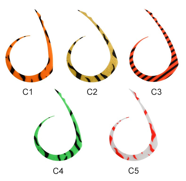 Assist Fishing Hooks 
Silicone Skirt DIY Tying for Enetsu / Kabura / Tera-Ba Hooks, Fishing Attractor Silicone Bait Streamer