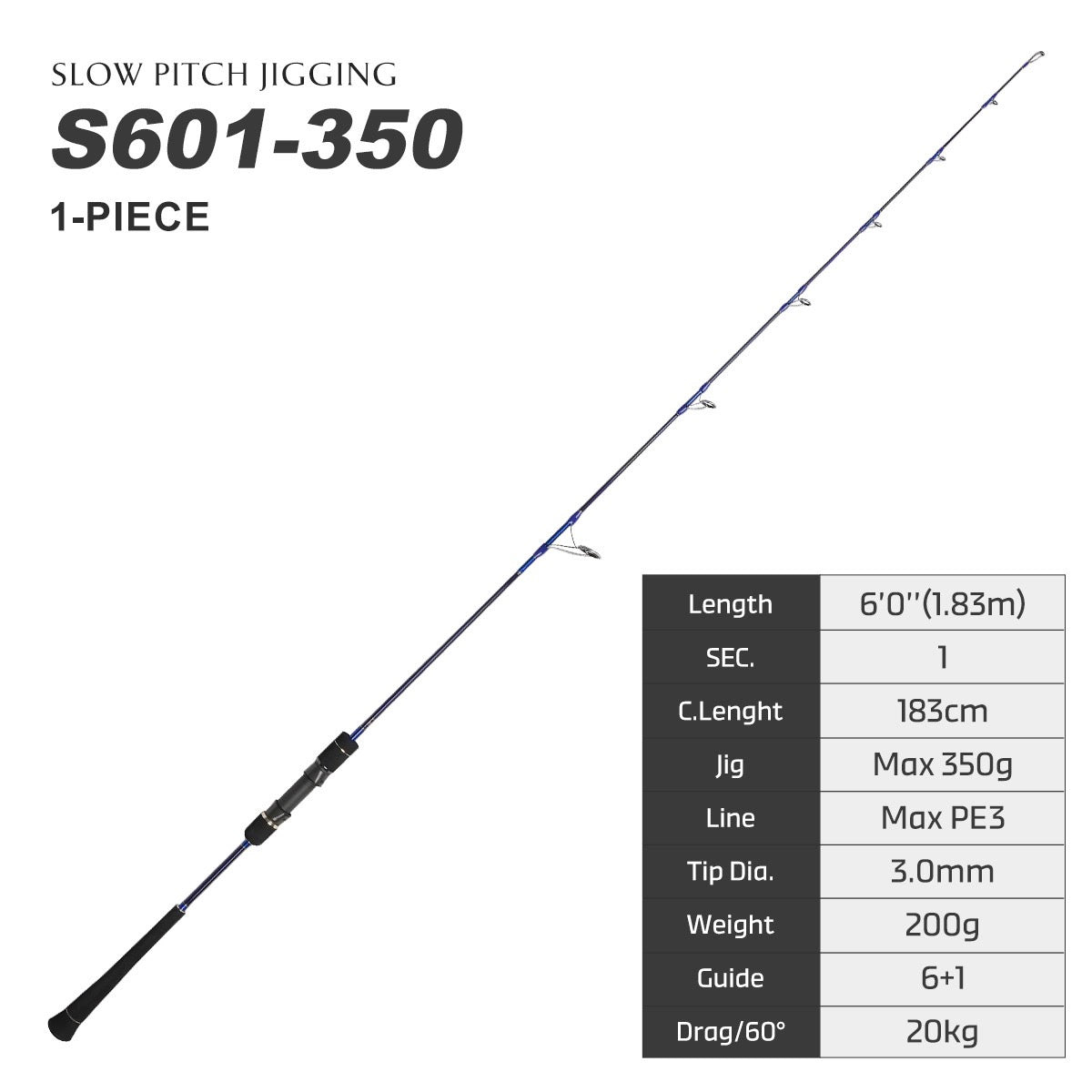 NOEBY   Slow Pitch jigging fishing rod