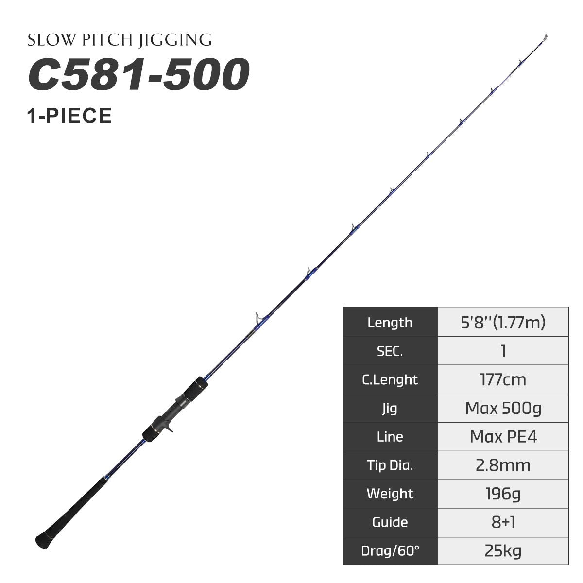 NOEBY   Slow Pitch jigging fishing rod