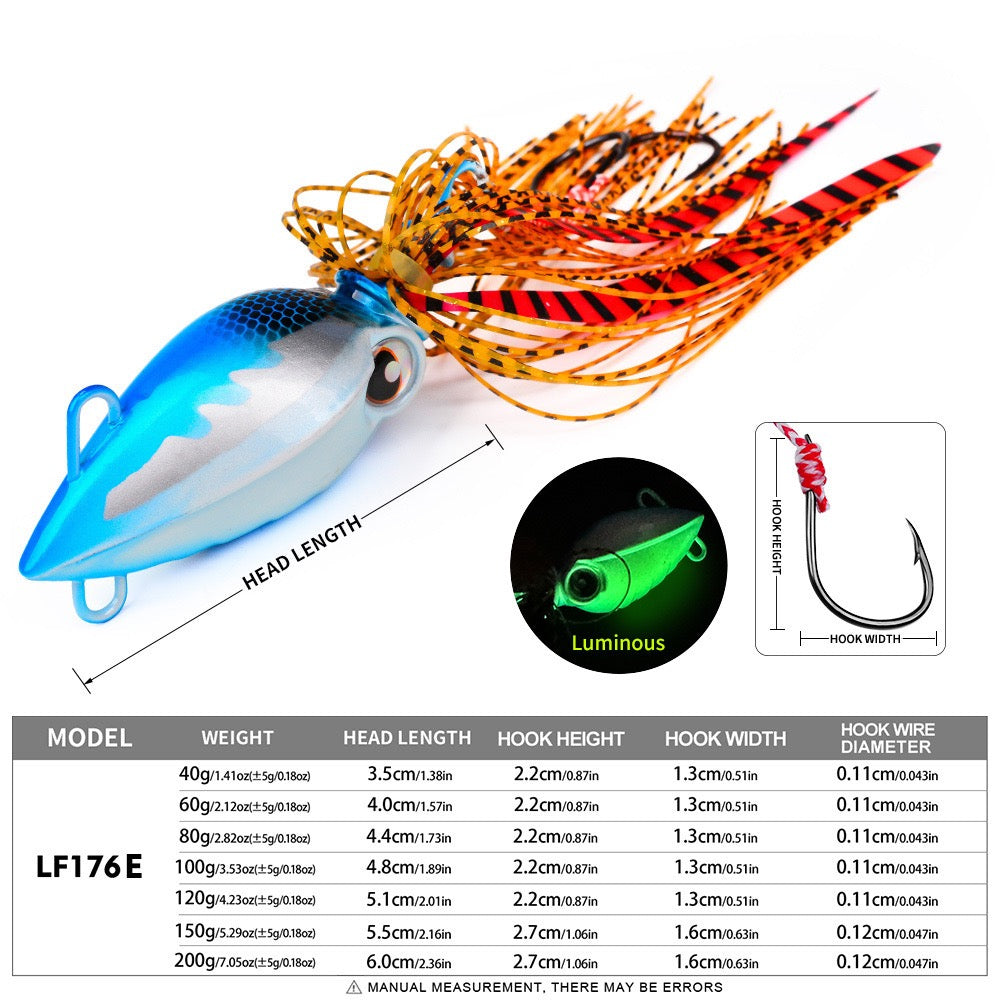 Little Bee Slow Jigs
40g  60g  80g  100g  120g  150g  200g