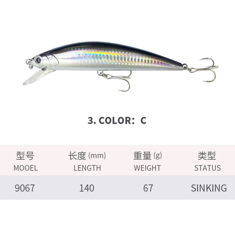 Jigs Fishing Tackle Store
Minnow Saltwater Lures 140mm/67g