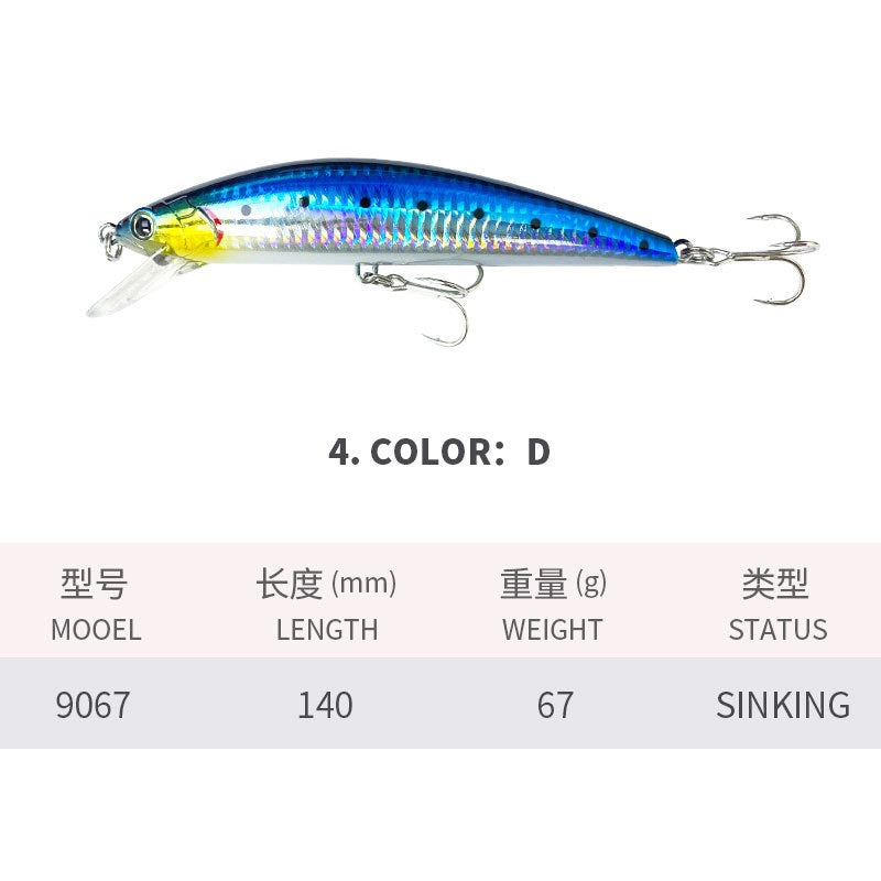 Jigs Fishing Tackle Store
Minnow Saltwater Lures 140mm/67g