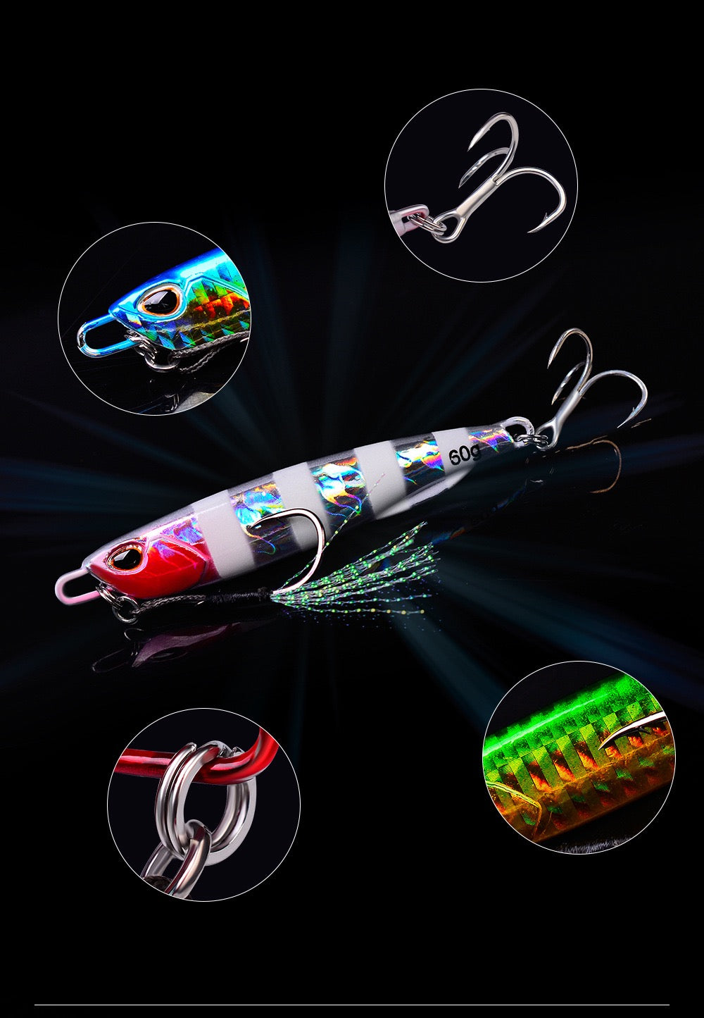 #187  Sanben hook pincer  Jigging Bait  JIGS  10g  15g  20g  30g  40g  50g  60g