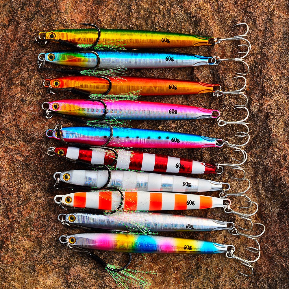 松#191 Slow Pitch Jigs Bait 10g 20g 30g 40g 60g 80g