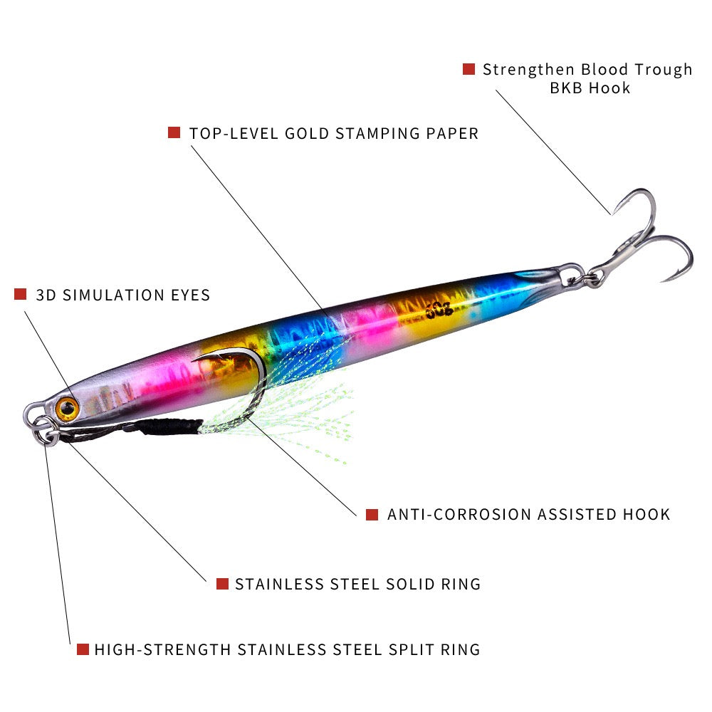 松#191 Slow Pitch Jigs Bait 10g 20g 30g 40g 60g 80g