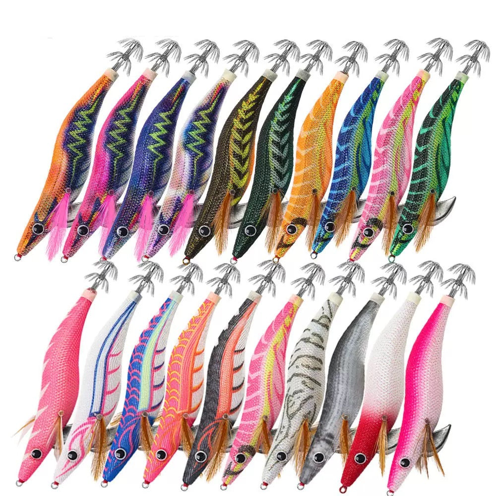 Jigs Fishing Tackle Store
New #2.5 #3.0 #3.5 Rapid Sinking Artificial Luminous Squid Jigging Bait Wood Shrimp Hooks for Saltwater Tackle Fishing Lure