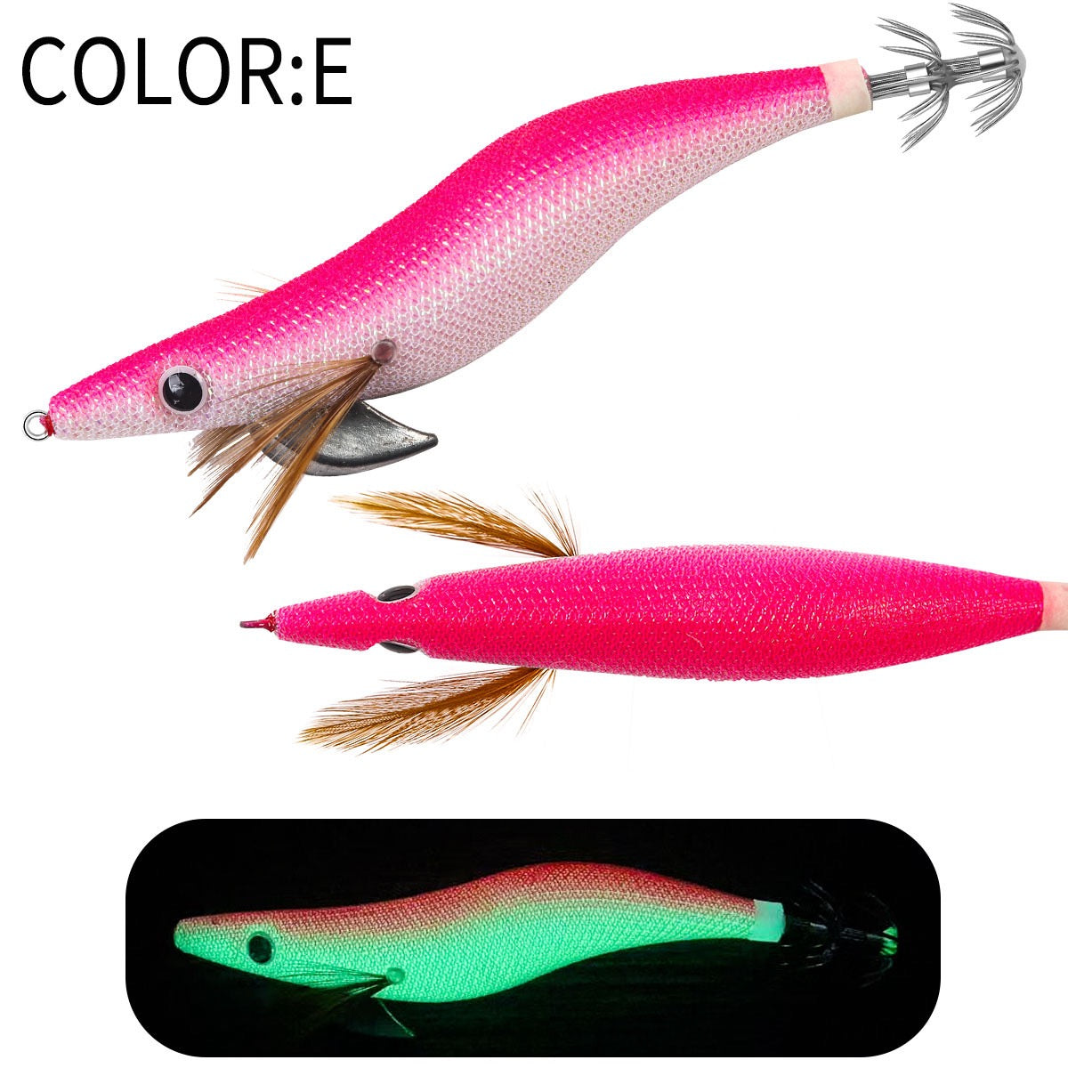 Jigs Fishing Tackle Store
New #2.5 #3.0 #3.5 Rapid Sinking Artificial Luminous Squid Jigging Bait Wood Shrimp Hooks for Saltwater Tackle Fishing Lure