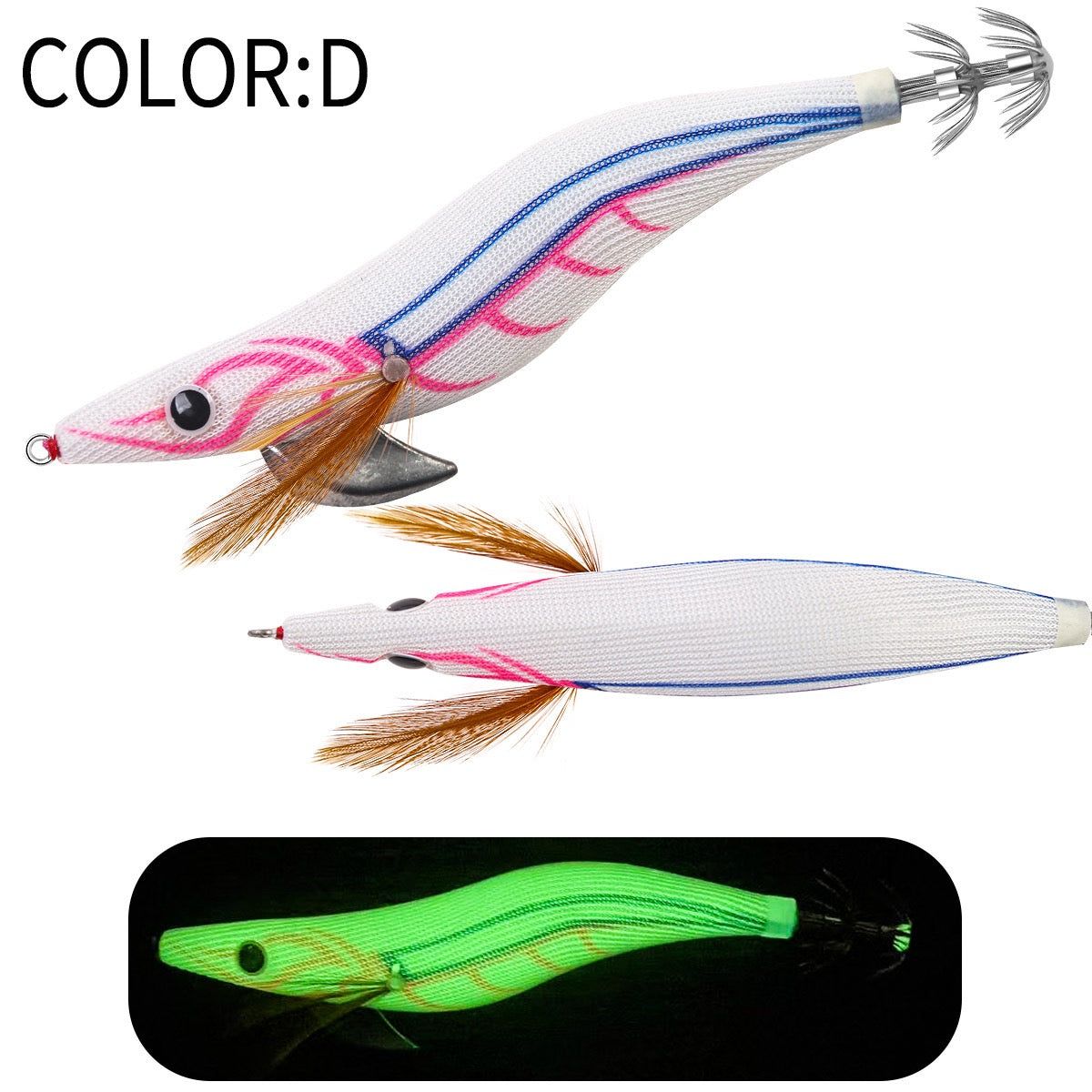 Jigs Fishing Tackle Store
New #2.5 #3.0 #3.5 Rapid Sinking Artificial Luminous Squid Jigging Bait Wood Shrimp Hooks for Saltwater Tackle Fishing Lure