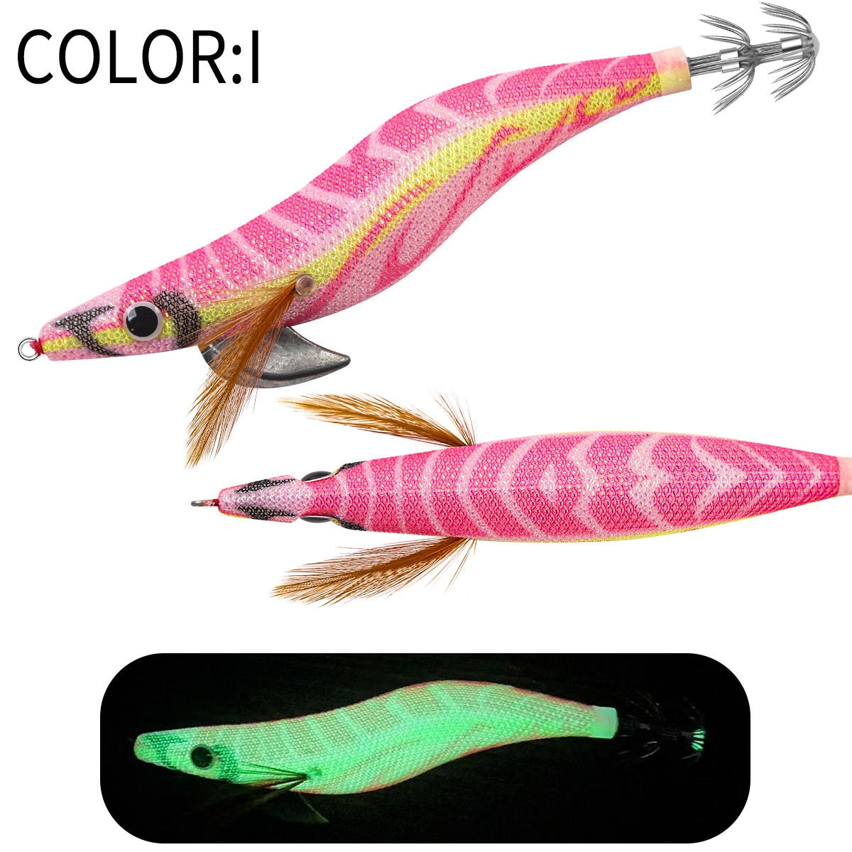 Jigs Fishing Tackle Store
New #2.5 #3.0 #3.5 Rapid Sinking Artificial Luminous Squid Jigging Bait Wood Shrimp Hooks for Saltwater Tackle Fishing Lure