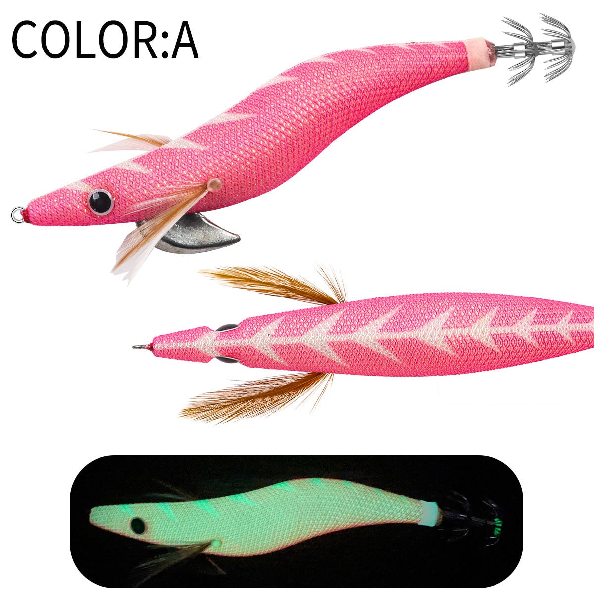 Jigs Fishing Tackle Store
New #2.5 #3.0 #3.5 Rapid Sinking Artificial Luminous Squid Jigging Bait Wood Shrimp Hooks for Saltwater Tackle Fishing Lure
