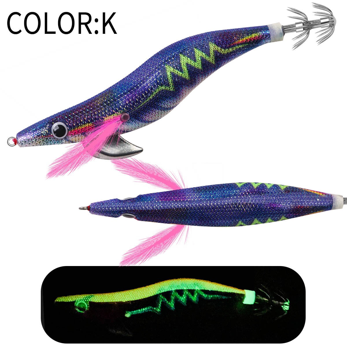 Jigs Fishing Tackle Store
New #2.5 #3.0 #3.5 Rapid Sinking Artificial Luminous Squid Jigging Bait Wood Shrimp Hooks for Saltwater Tackle Fishing Lure