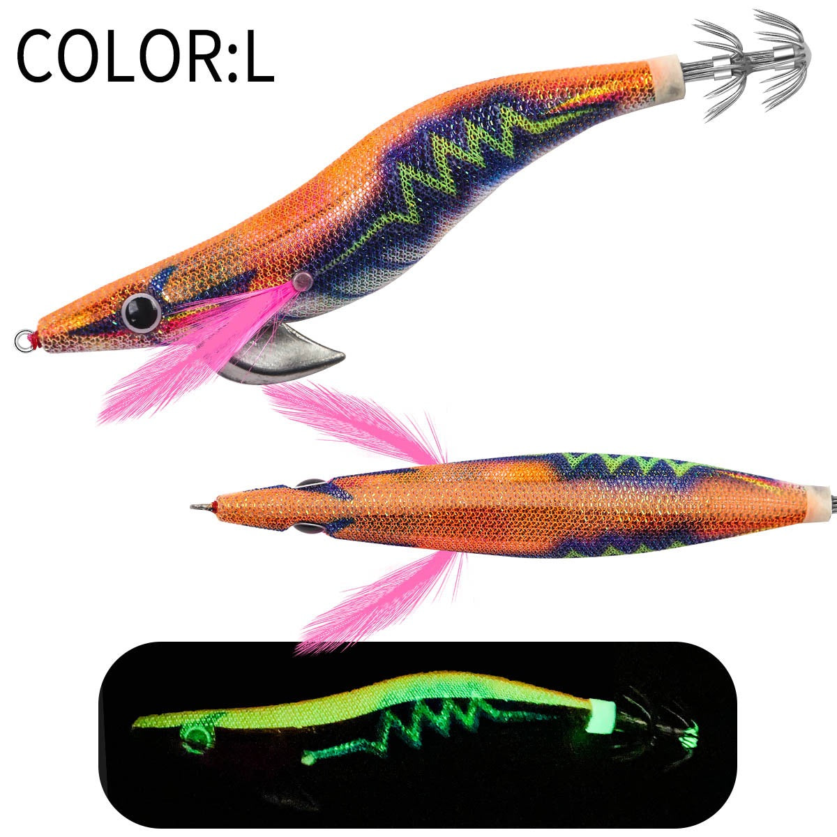 Jigs Fishing Tackle Store
New #2.5 #3.0 #3.5 Rapid Sinking Artificial Luminous Squid Jigging Bait Wood Shrimp Hooks for Saltwater Tackle Fishing Lure