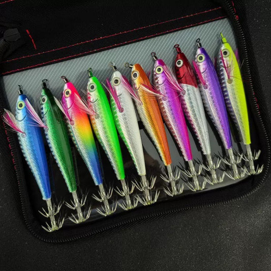 Jigs Fishing Tackle Store
New #2.5 #3.0 #3.5 Rapid Sinking Artificial Luminous Squid Jigging Bait Wood Shrimp Hooks for Saltwater Tackle Fishing Lure
