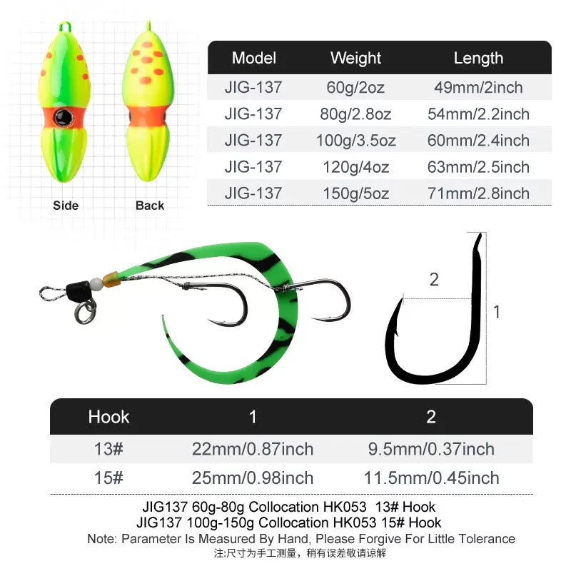 New Wholesale/Retail 60g 80g 100g 120g 150g  Luminous Crack Colors Saltwater Slow Pitch Jigging Lure