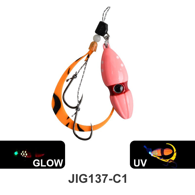 New Wholesale/Retail 60g 80g 100g 120g 150g  Luminous Crack Colors Saltwater Slow Pitch Jigging Lure