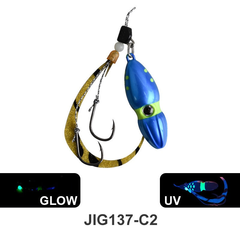 New Wholesale/Retail 60g 80g 100g 120g 150g  Luminous Crack Colors Saltwater Slow Pitch Jigging Lure