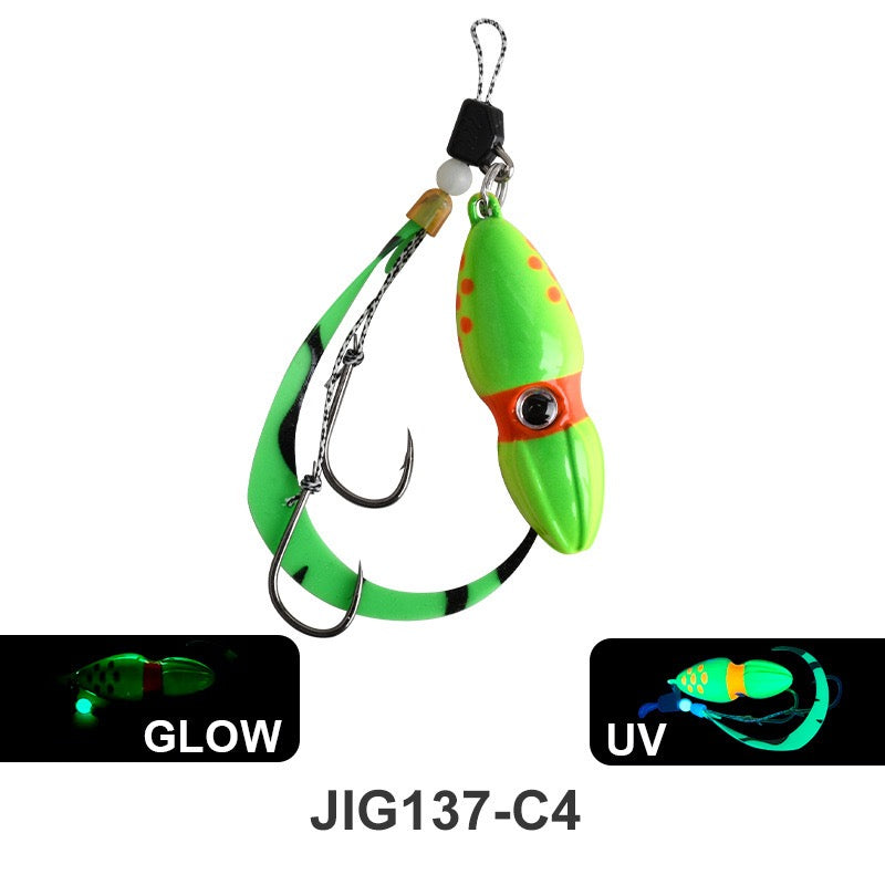 New Wholesale/Retail 60g 80g 100g 120g 150g  Luminous Crack Colors Saltwater Slow Pitch Jigging Lure
