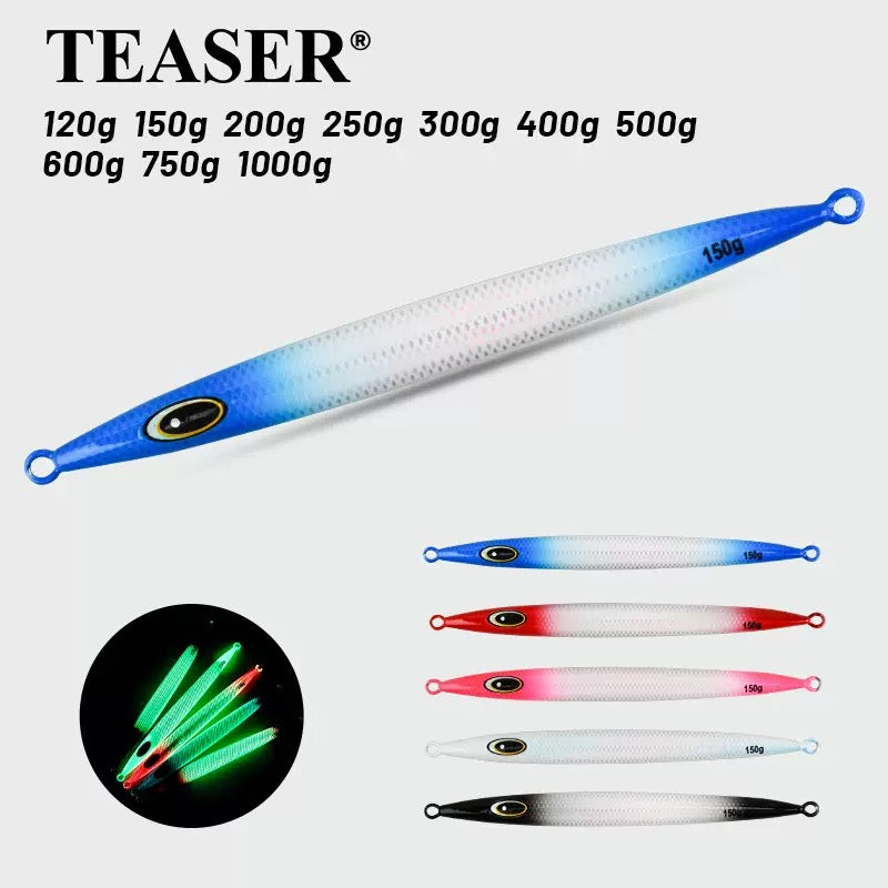 New product 120g 150g 200g 250g 300g 400g 500g 600g 750g Slow Pitch Jigging Fishing Lure Metal Jigs High Action Jigging Lure for Saltwater, Snapper, Grouper, Tuna & Yellowtail jigs lure