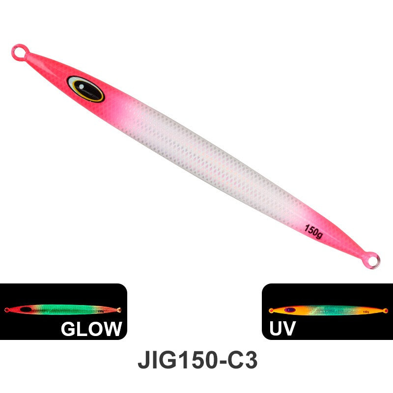 New product 120g 150g 200g 250g 300g 400g 500g 600g 750g Slow Pitch Jigging Fishing Lure Metal Jigs High Action Jigging Lure for Saltwater, Snapper, Grouper, Tuna & Yellowtail jigs lure