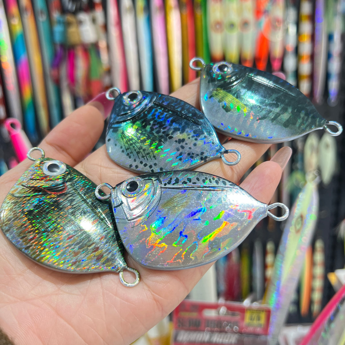 #AA Slow/Speed Jigging   Glow Slow Pitch Metal Jigging Jigs Lure 100g