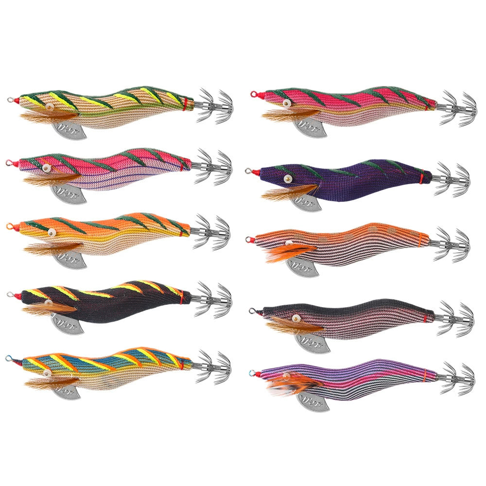 New Squid Hook #3.0/18g Rapid inkiSng Artificial Luminous Squid Jigging Bait Wood Shrimp Hooks for Saltwater Tackle Fishing Lure