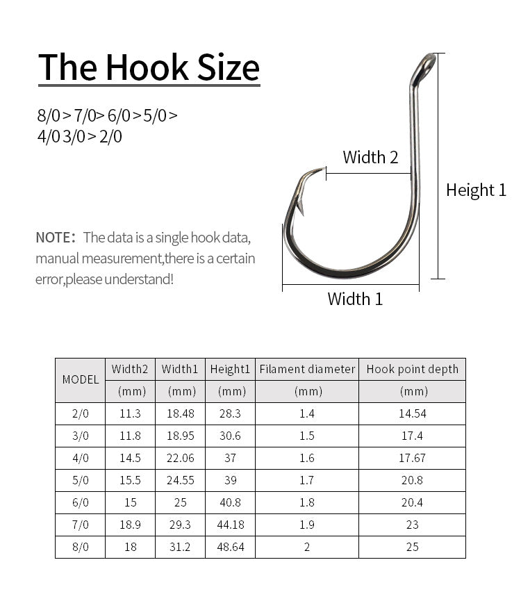 Eagle Beak Assist Hook 2/0 3/0 4/0 5/0 6/0 7/0 8/0