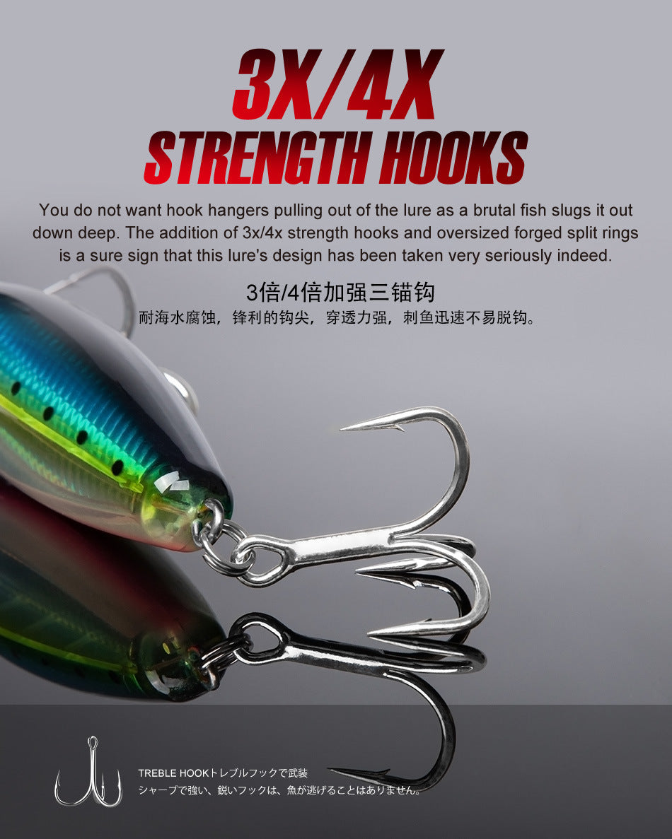 NOEBY Saltwater Pencil Bait/Stickbait/Minnow/Topwater/Popper Lure 43g 78g 150g