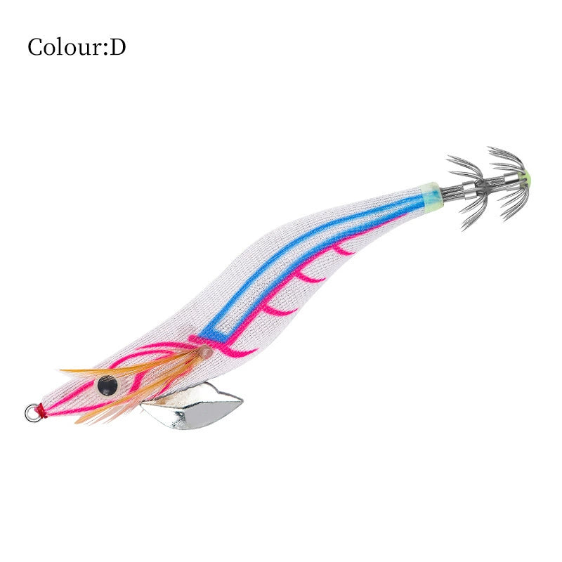 New Squid Hook #2.0/10g #3.0/15g #3.5/19g Rapid inkiSng Artificial Luminous Squid Jigging Bait Wood Shrimp Hooks for Saltwater Tackle Fishing Lure
