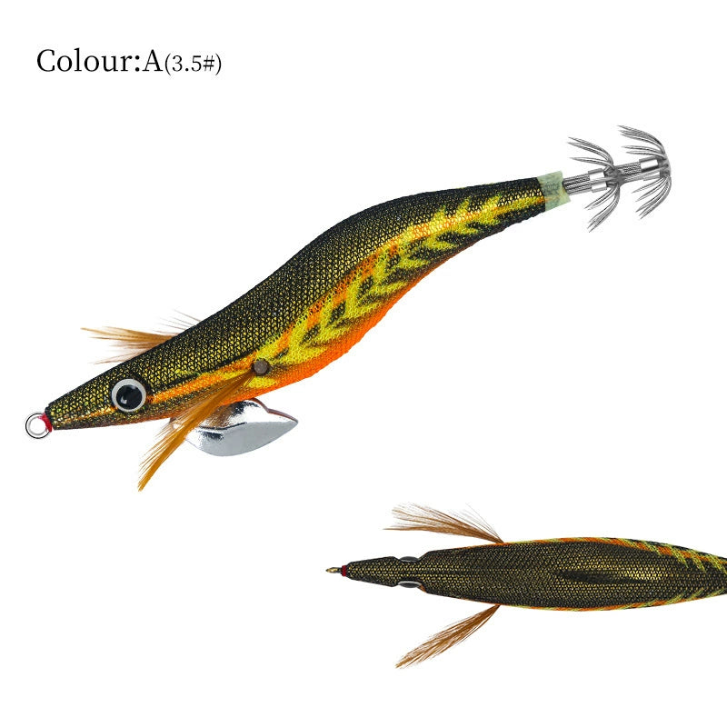New Squid Hook #2.0/10g #3.0/15g #3.5/19g Rapid inkiSng Artificial Luminous Squid Jigging Bait Wood Shrimp Hooks for Saltwater Tackle Fishing Lure