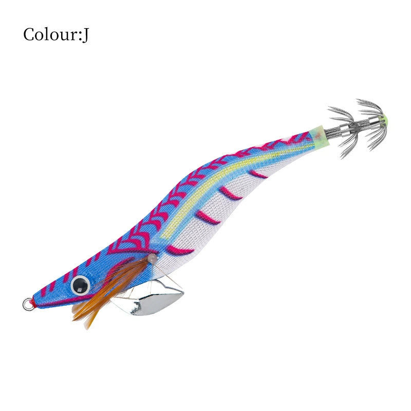 New Squid Hook #2.0/10g #3.0/15g #3.5/19g Rapid inkiSng Artificial Luminous Squid Jigging Bait Wood Shrimp Hooks for Saltwater Tackle Fishing Lure
