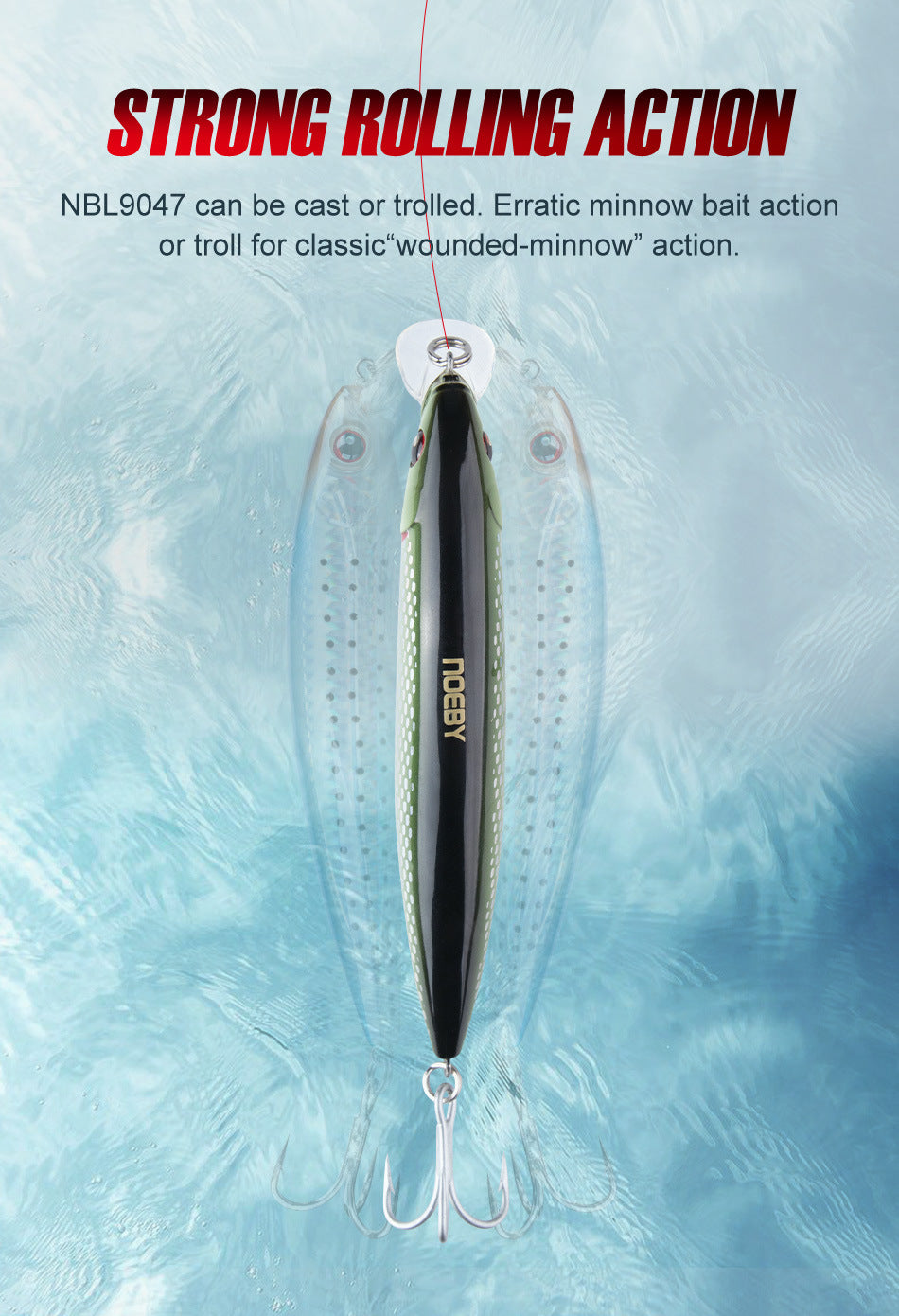 NOEBY Saltwater Pencil Bait/Stickbait/Minnow/Topwater/Popper Lure 140mm/45g