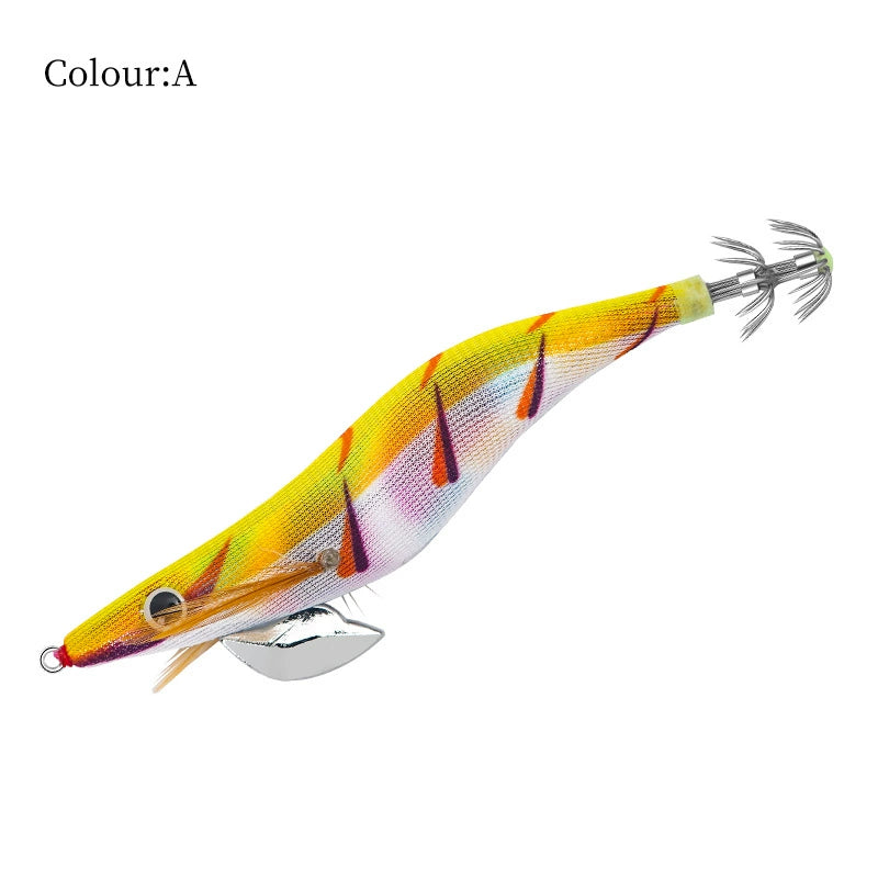 New Squid Hook #2.0/10g #3.0/15g #3.5/19g Rapid inkiSng Artificial Luminous Squid Jigging Bait Wood Shrimp Hooks for Saltwater Tackle Fishing Lure