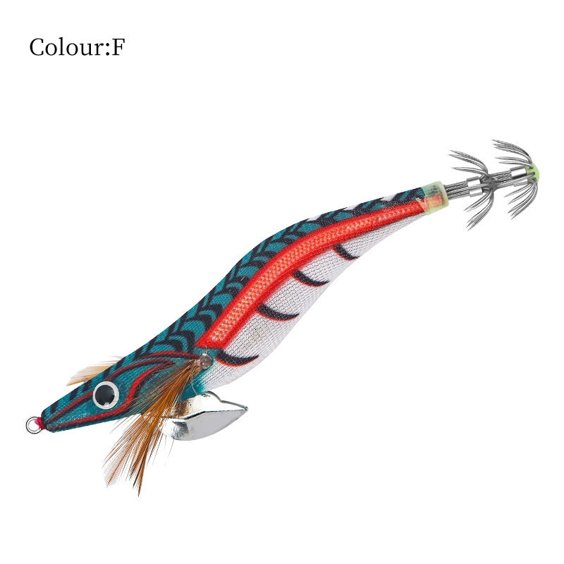 New Squid Hook #2.0/10g #3.0/15g #3.5/19g Rapid inkiSng Artificial Luminous Squid Jigging Bait Wood Shrimp Hooks for Saltwater Tackle Fishing Lure