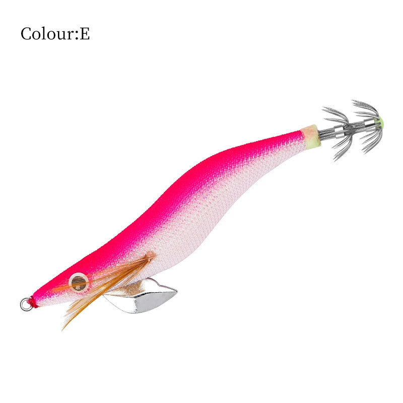 New Squid Hook #2.0/10g #3.0/15g #3.5/19g Rapid inkiSng Artificial Luminous Squid Jigging Bait Wood Shrimp Hooks for Saltwater Tackle Fishing Lure