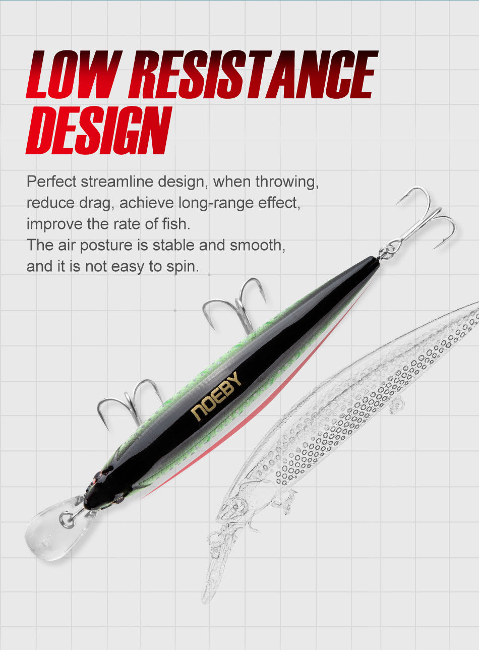 NOEBY Saltwater Pencil Bait/Stickbait/Minnow/Topwater/Popper Lure 110mm /36g