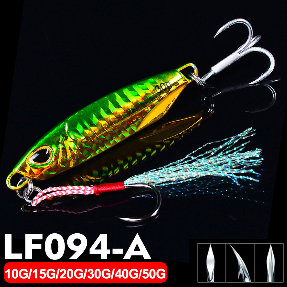 #29 Glow Slow Pitch Metal Jigging Jigs Lure 10g 15g 20g 30g 40g 50g ...