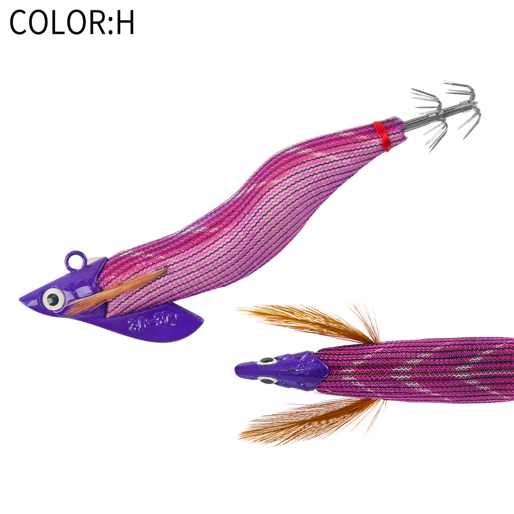 New Squid Hook #3.0/30g Rapid inkiSng Artificial Luminous Squid Jigging Bait Wood Shrimp Hooks for Saltwater Tackle Fishing Lure